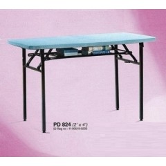 EV PD824 - 4 X 2 Plastic Top Foldable Folding Education Table Double Layer